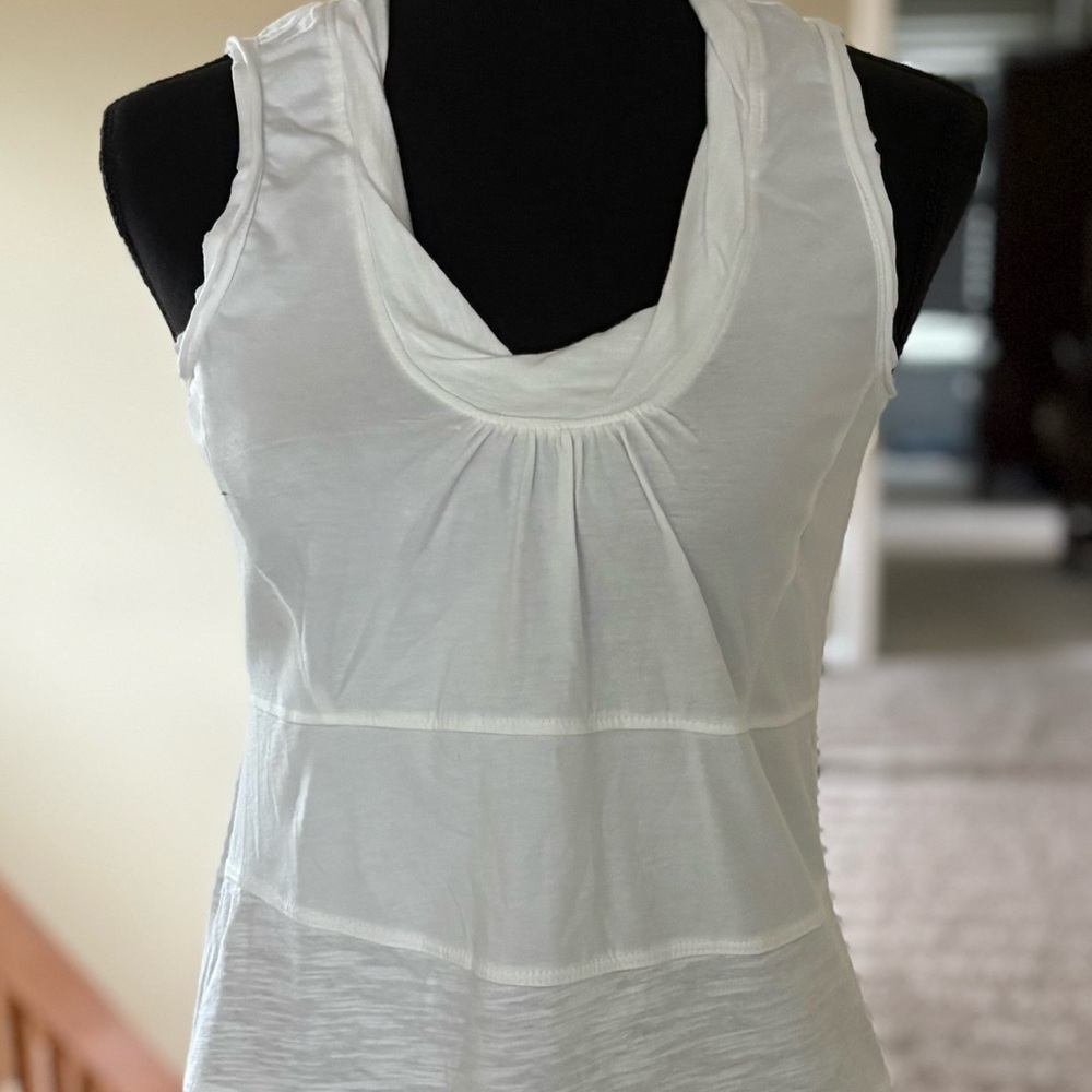 Neon Buddha White Tunic Tank Top Sz XS